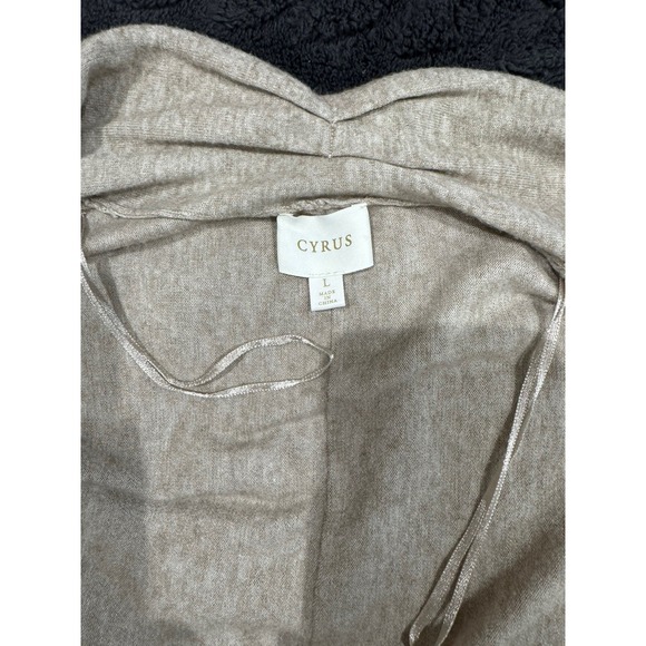 Women's Cyrus Lightweight Beige Viscose Open Cardigan Ribbed arms Size LG - Picture 7 of 9